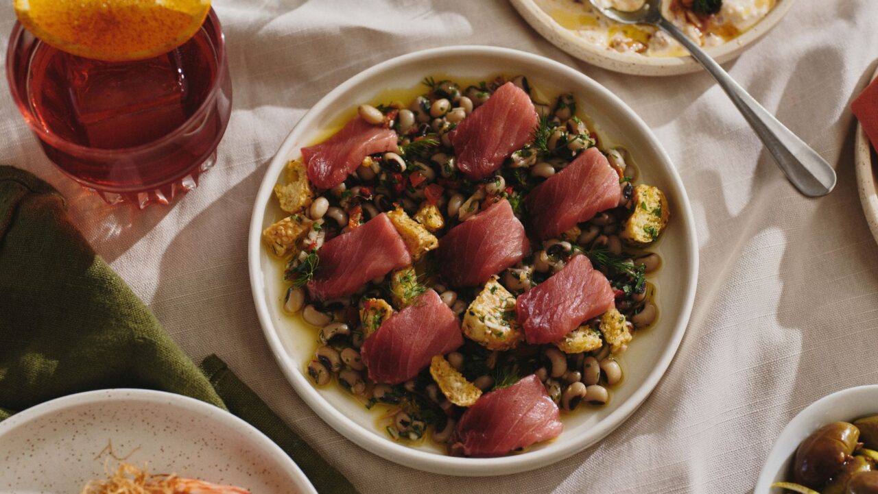 Raw tuna dish as Etheus Bondi Beach