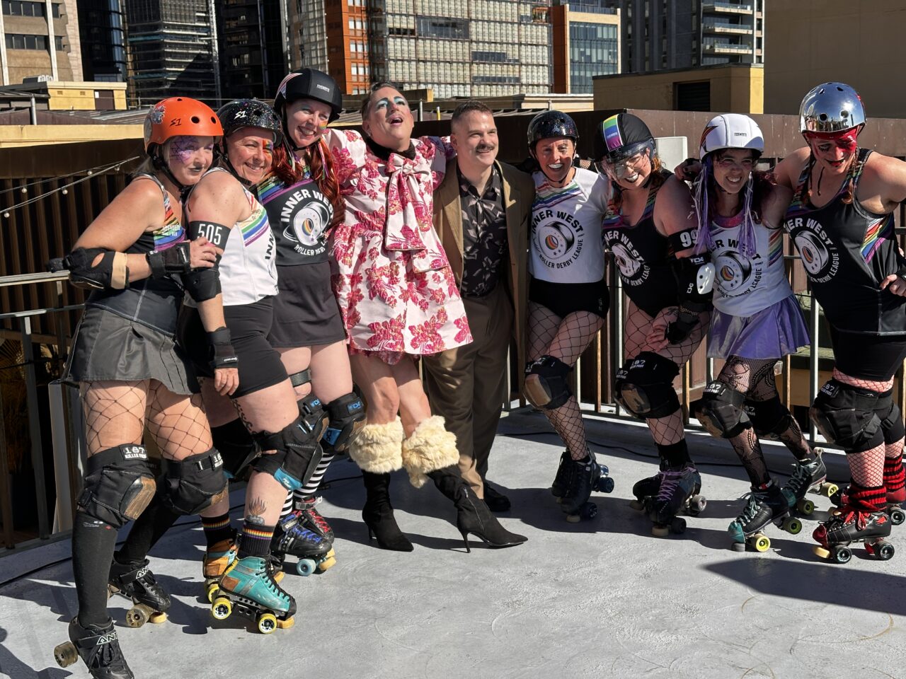 Sydney Festival 2026 launch - Festival Director Kris Nelson, Salty Brine and the skaters