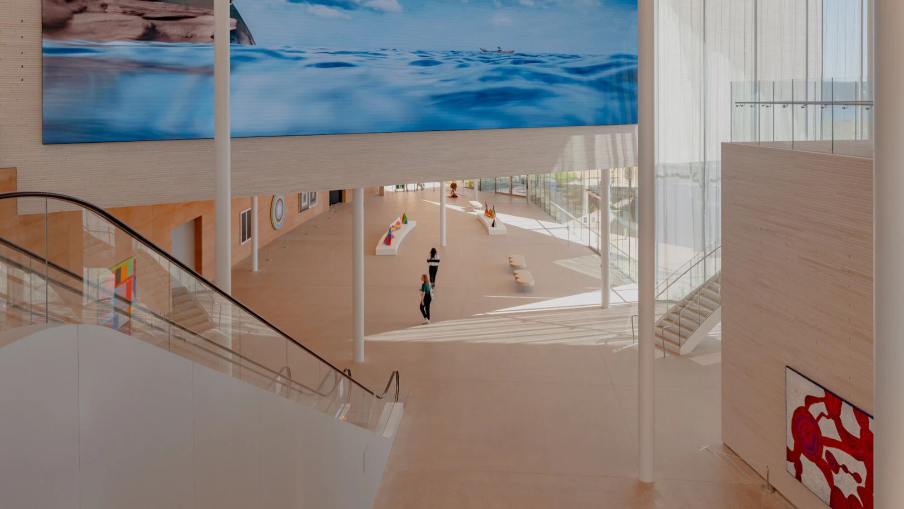 The interior of the Naala Badu building and past exhibition
