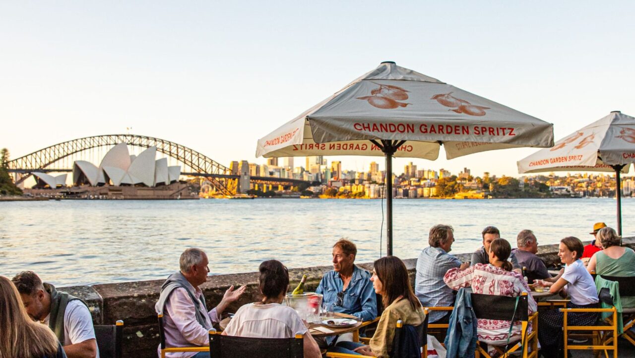Harbour views at the Chandon Garden at Westpac OpenAir Cinema