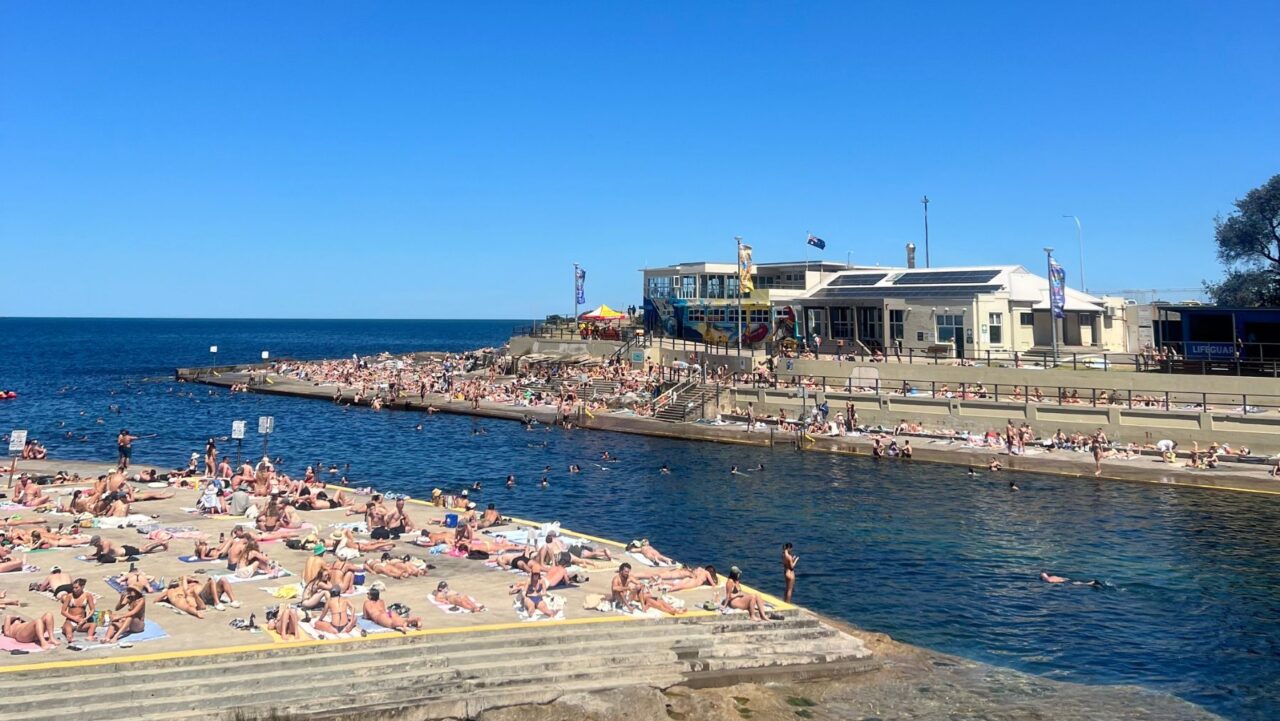 relaxing on the rocks in Clovelly