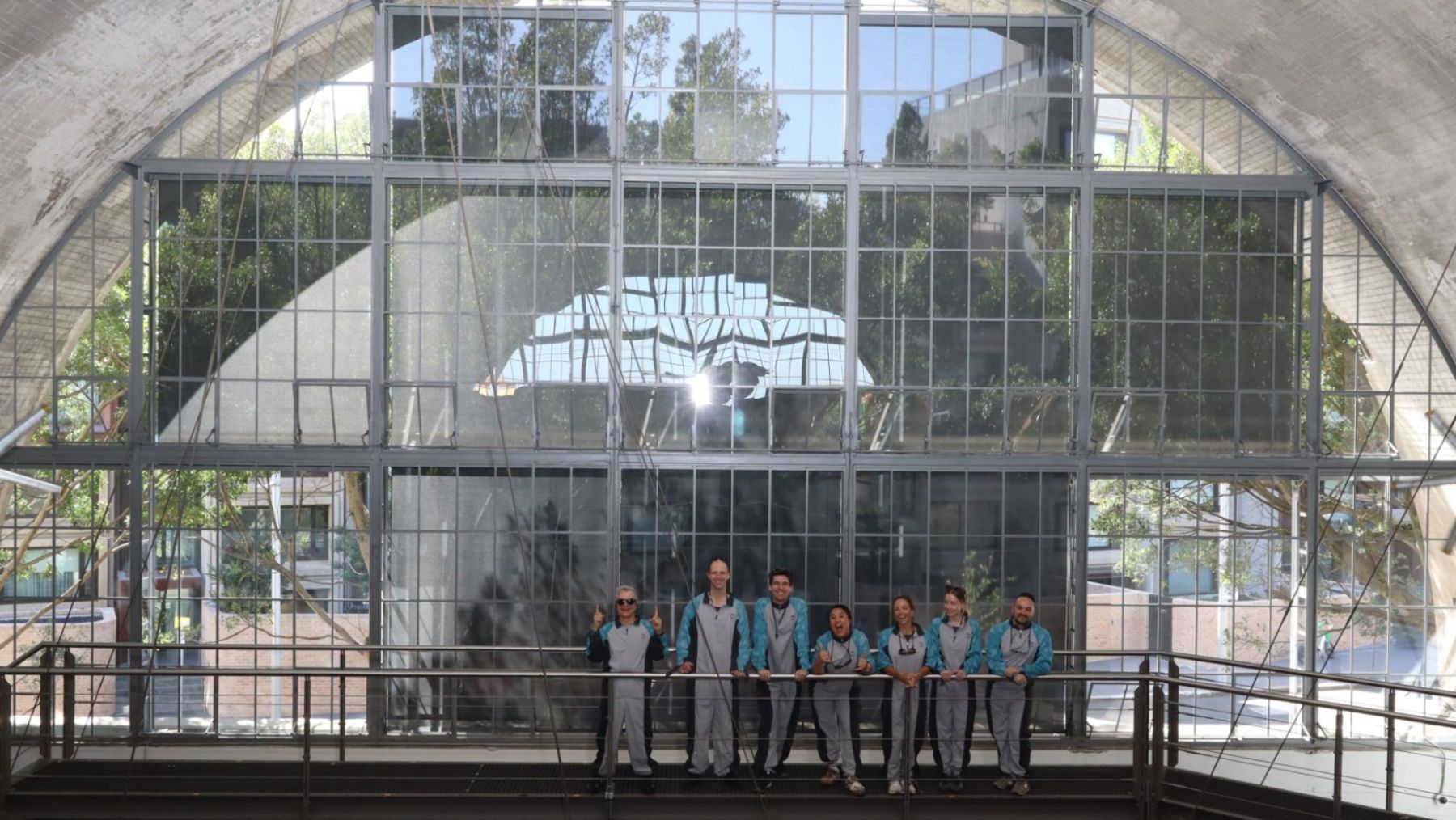 Our first group photo before the climb at BridgeClimb review