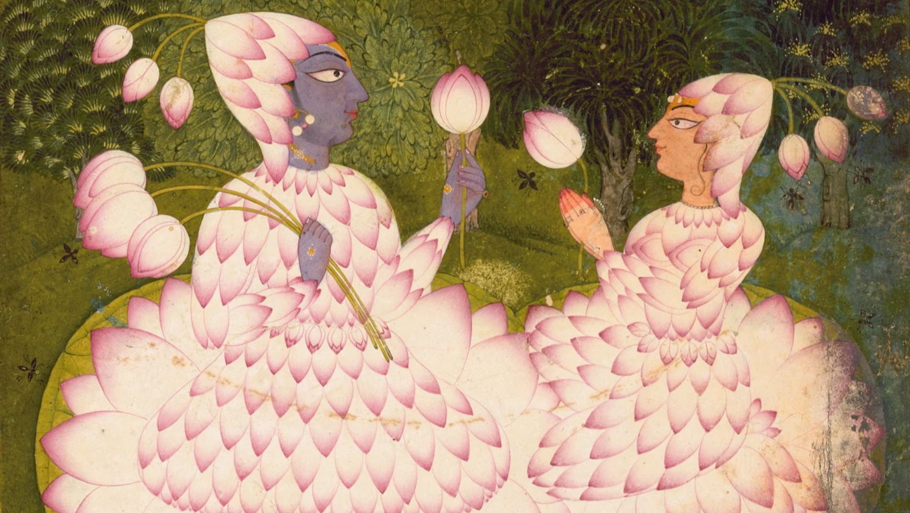 Lotus-clad Radha and Krishna c1700–1710 (detail), Art Gallery of New South Wales