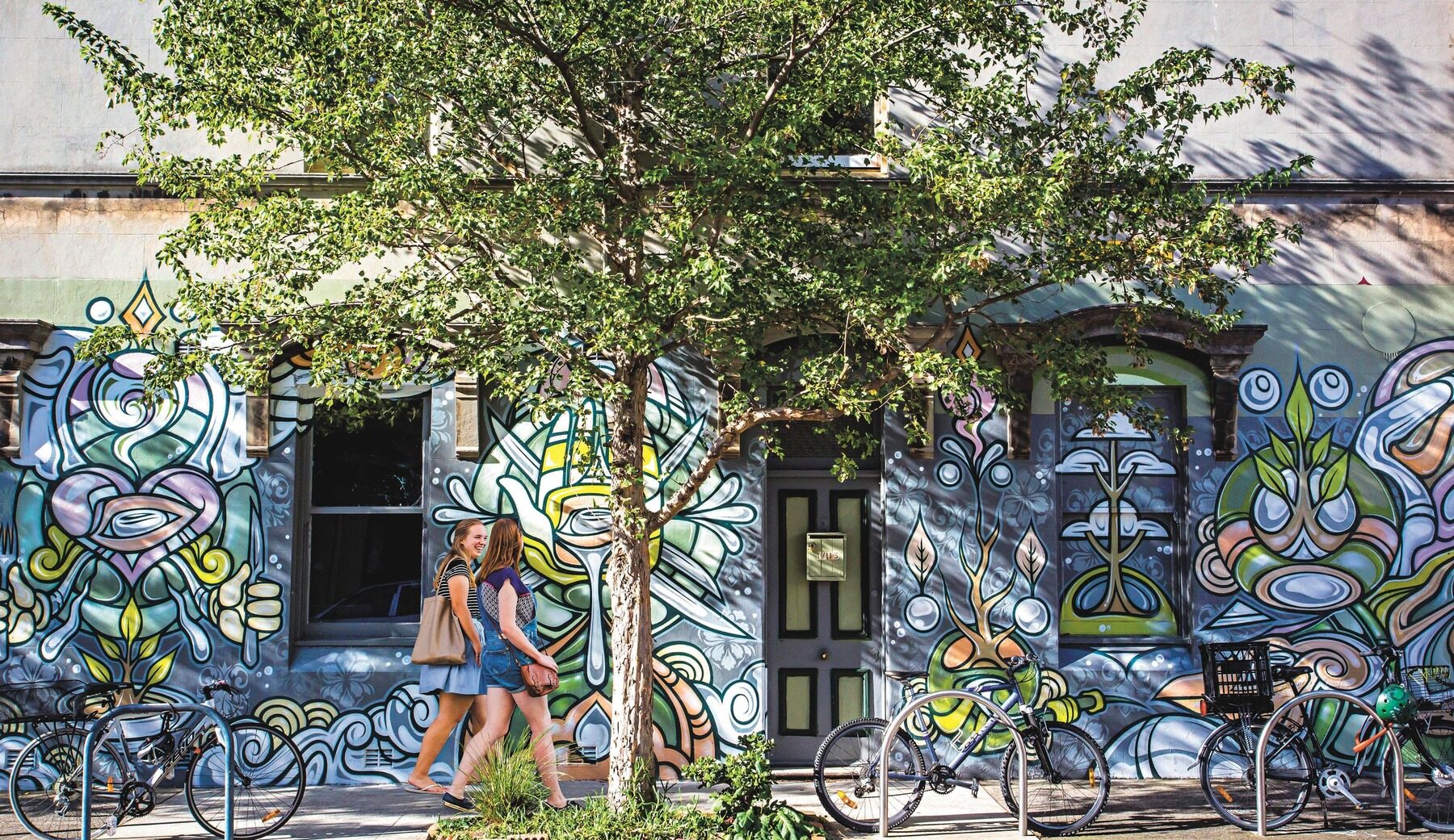 Street art murals in Newtown