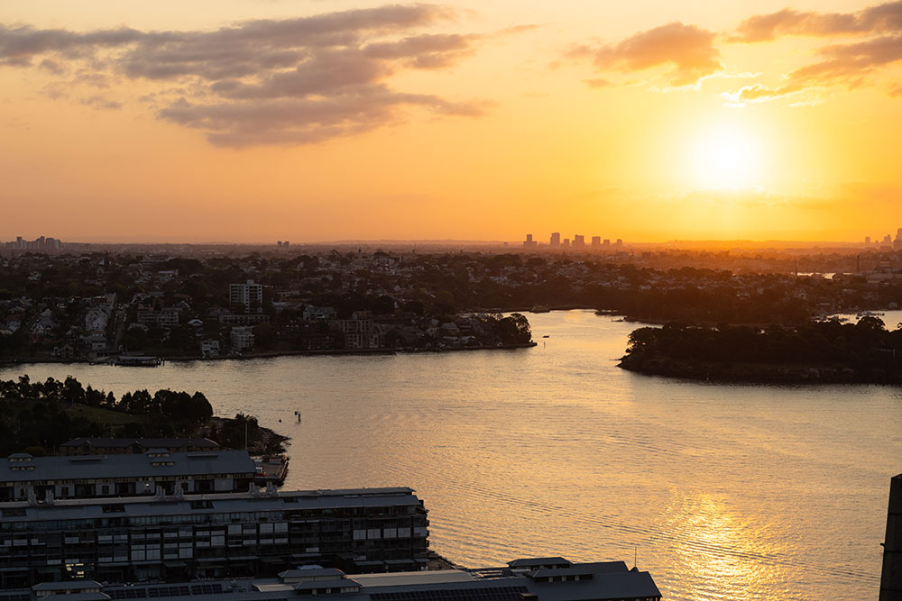 Sydney Harbour at sunset