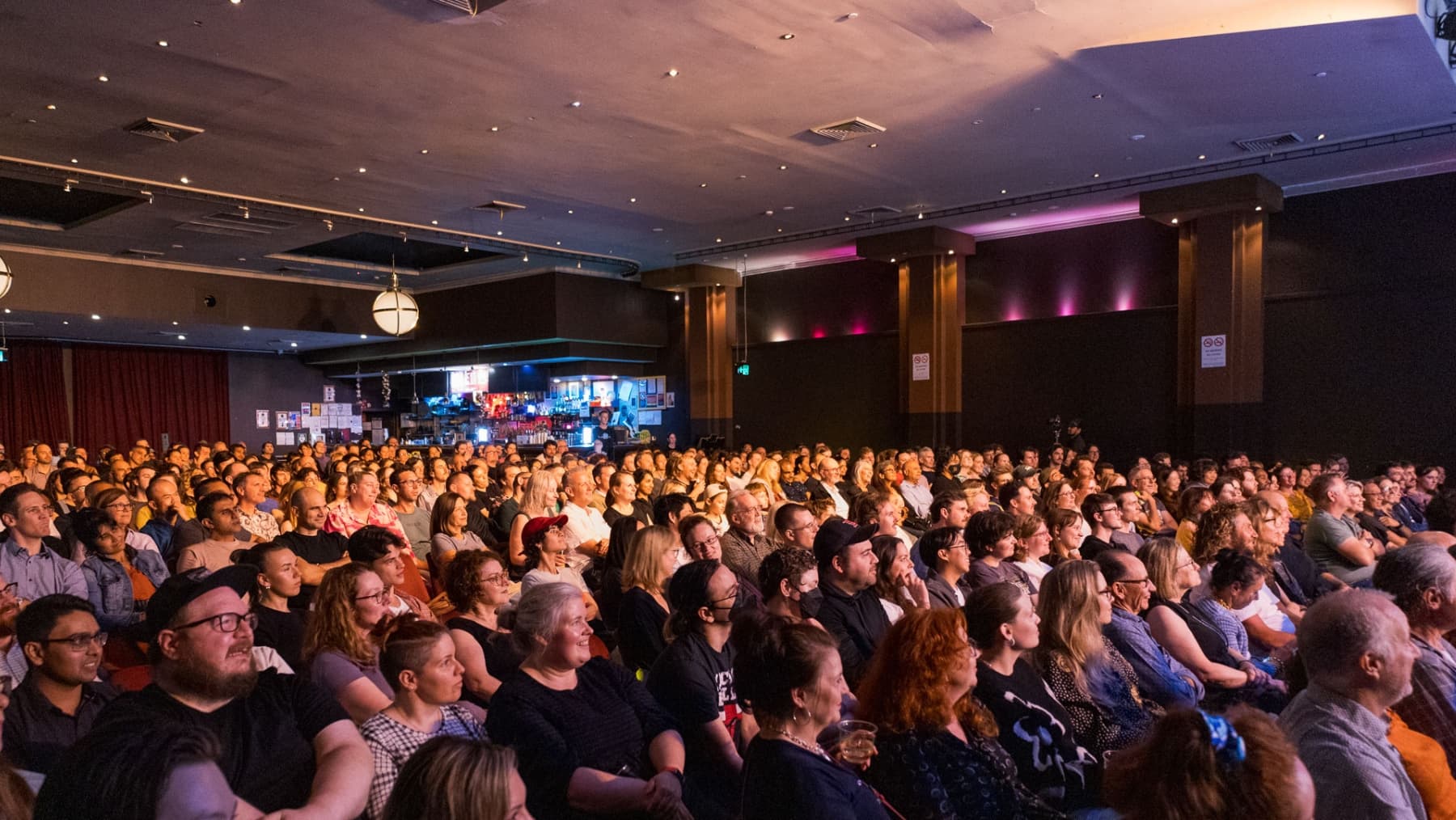a crowd of people at the Comedy Fest