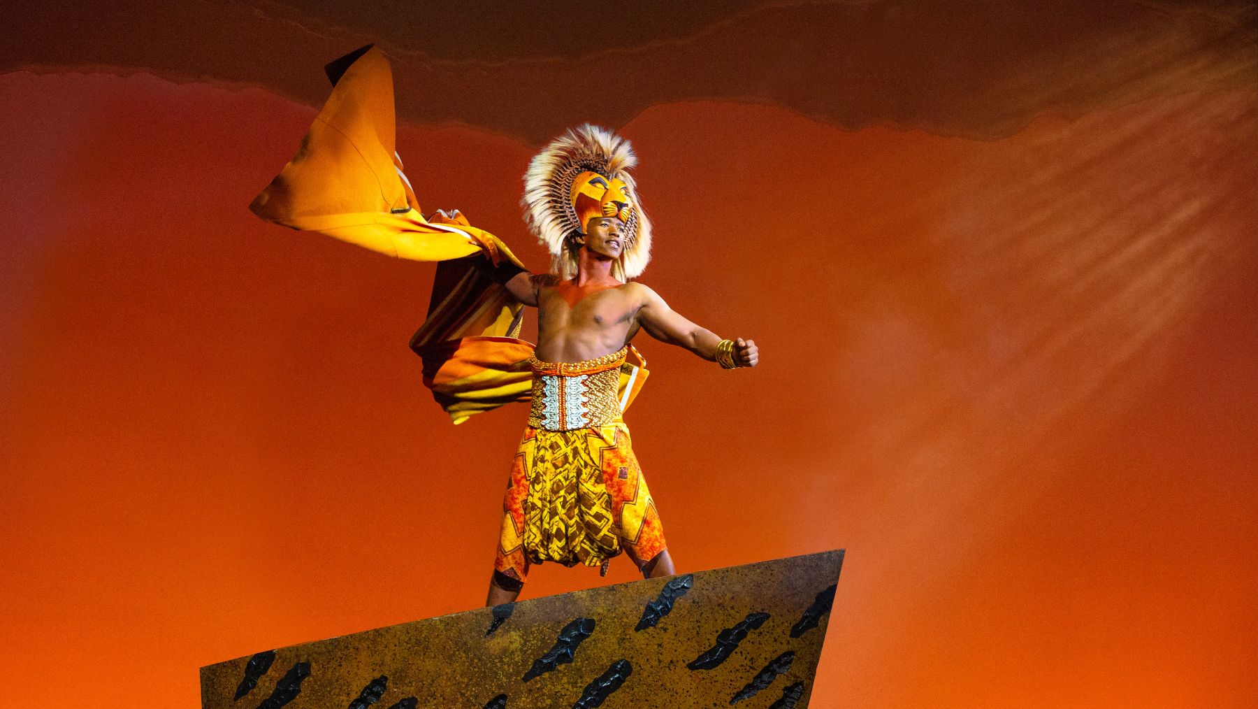 Aphiwe Nyezi as Simba. The Lion King. ©Disney. Photo by Cylla von Tiedemann