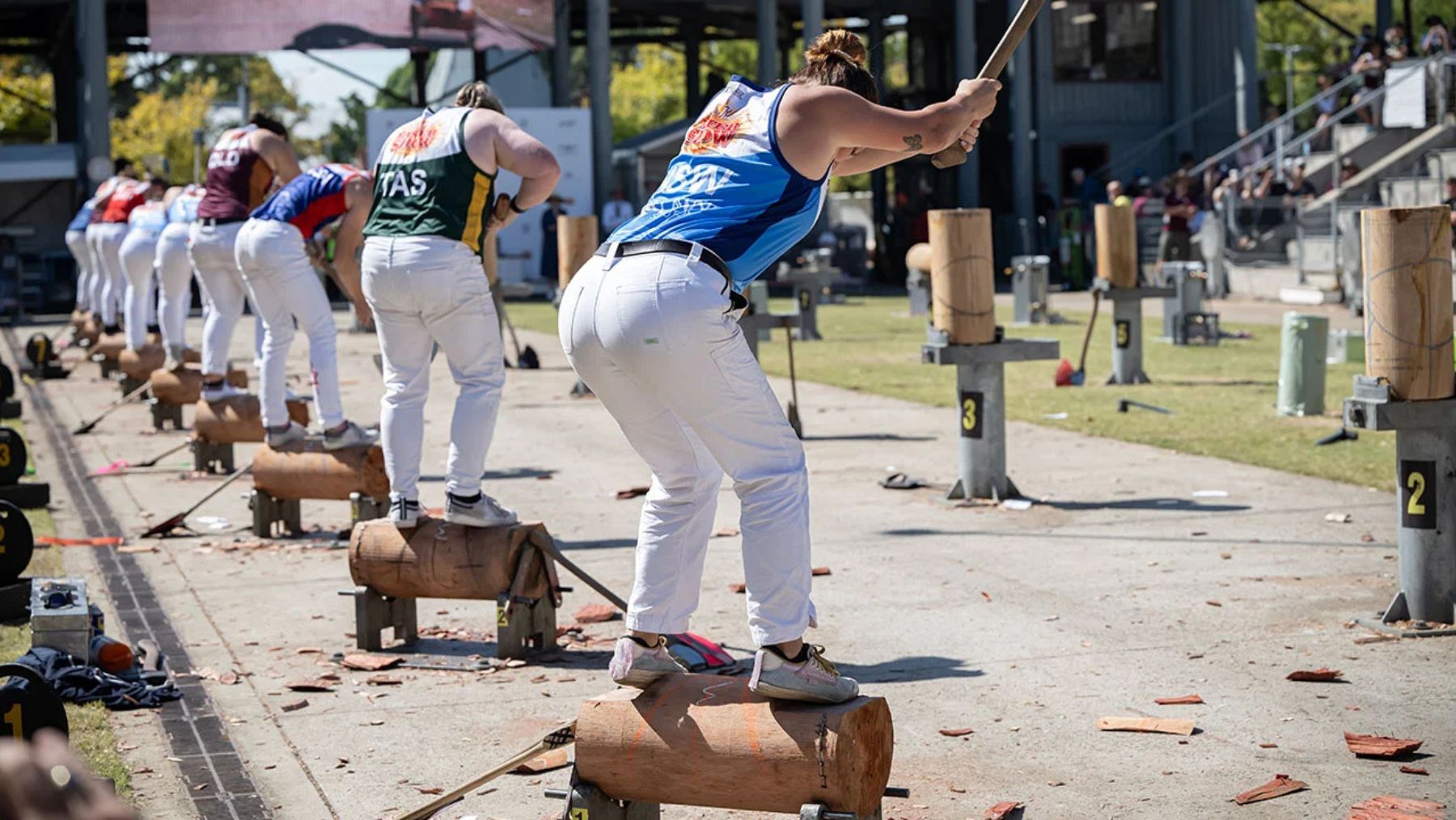 Woodchopping competition Sydney Royal Easter Show
