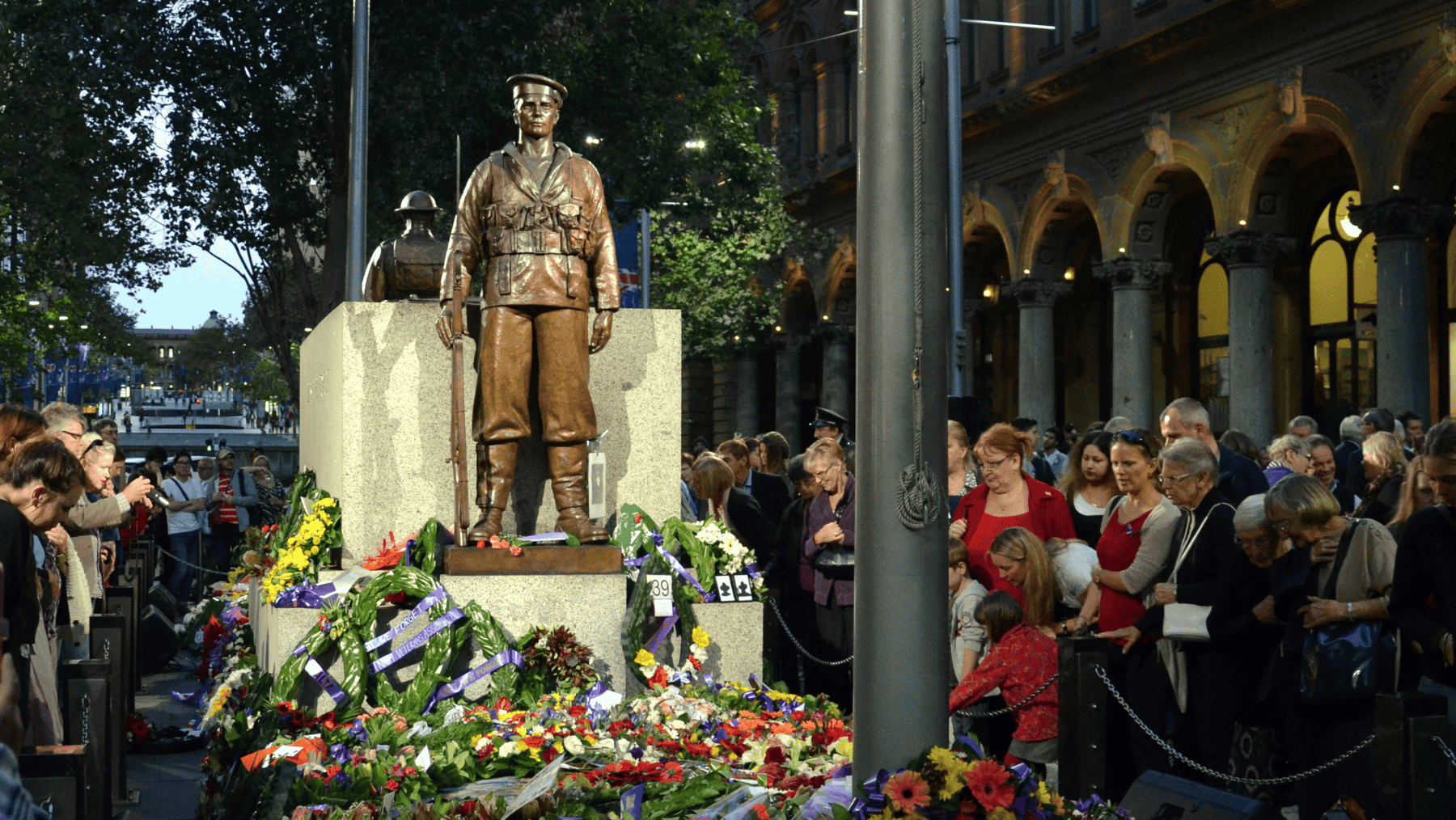 an anzac day service in sydney