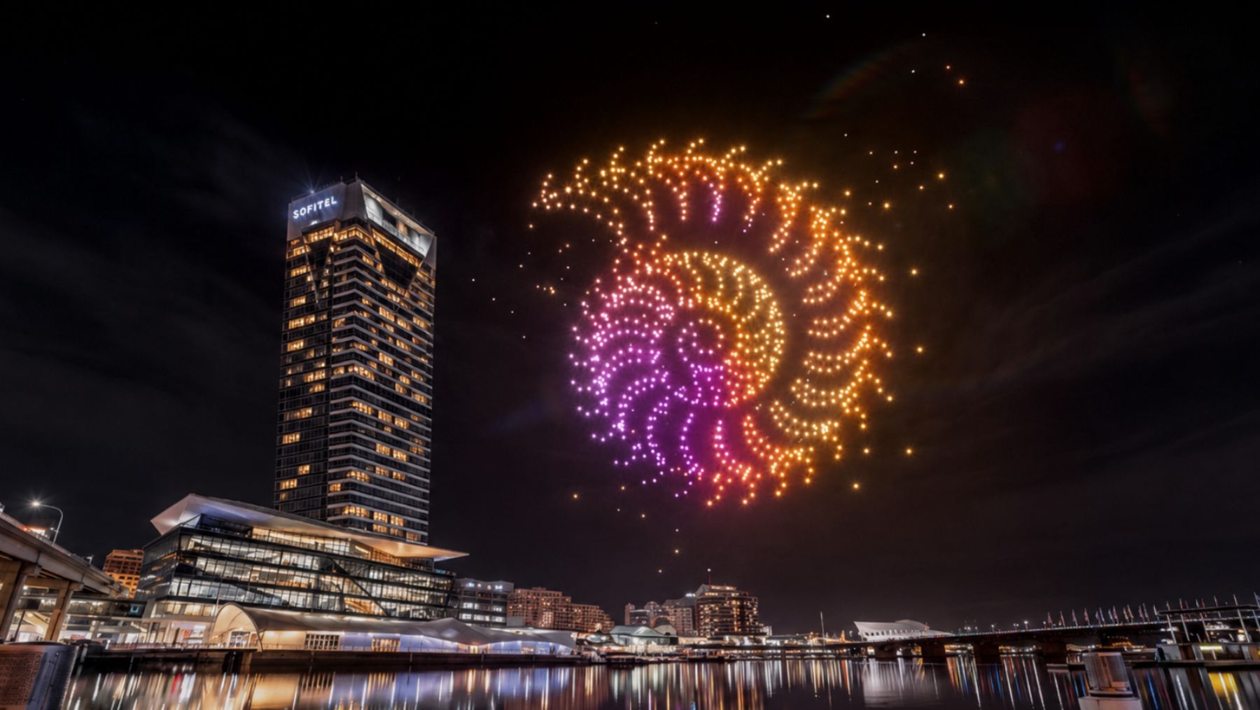 Vivid Sydney Drone Show Cockle Bay