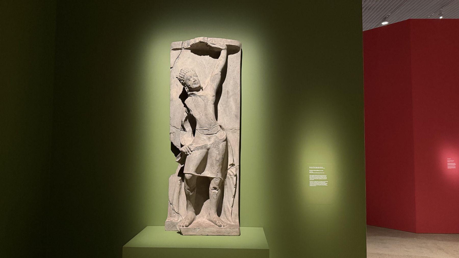 Cambodian sculpture of Krishna shown at Avatar: Forms of Vishnu