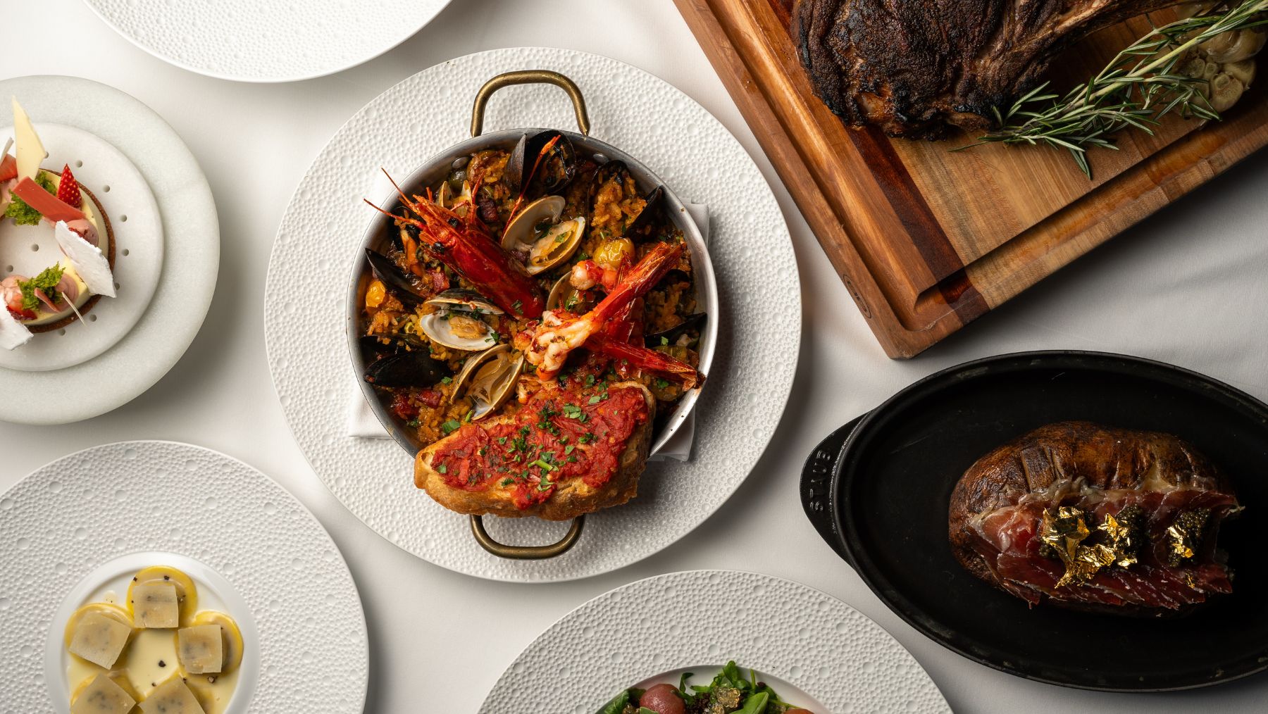 Dishes at Glass Brasserie