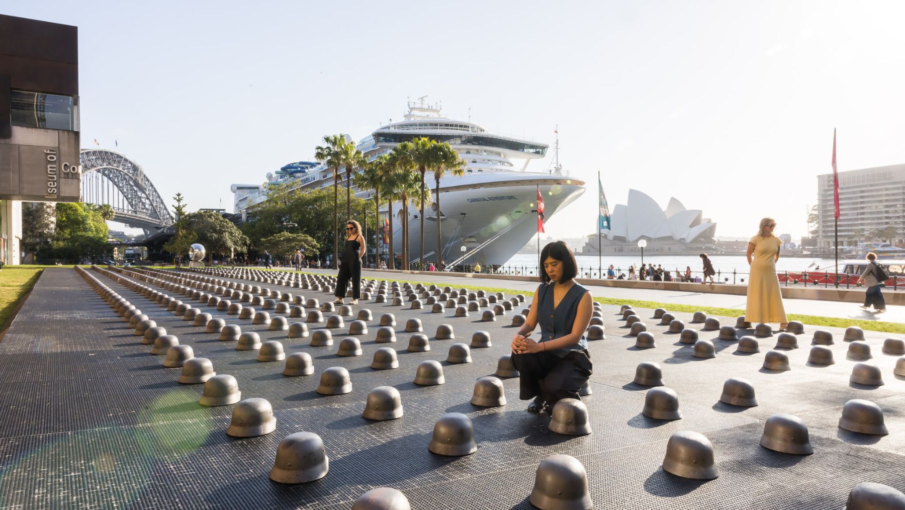 a sculpture on Tallawoladah Lawn in Sydney Harbour